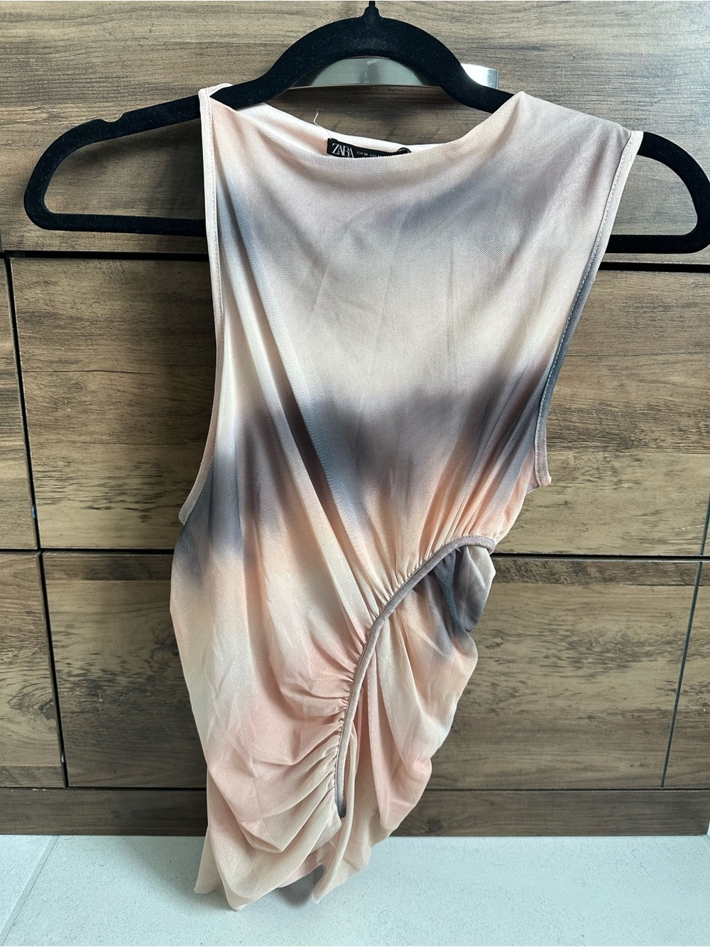 Zara Asymmetrical Ruched Tank